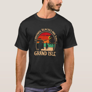 T-shirt Je Parcoure Les Plages Et Surf Grand Isle Surfing 