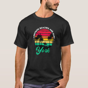 T-shirt Je Parcoure Les Plages Et Surf York Surfing Maine