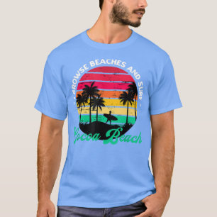 T-shirt Je parcours les plages et surfe Cocoa Beach Surfin