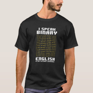 T-shirt Je parle Binary Developer Software Programmation C