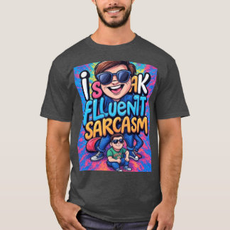 T-shirt Je parle couramment le sarcasme familial