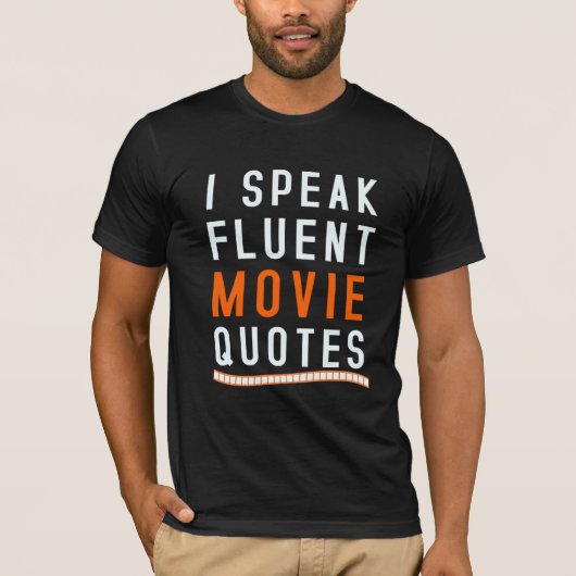 T-shirt Je parle des citations de films fluides (Devant)