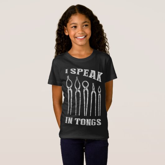 T-Shirt Je parle en Tongs Blacksmith Tee Farrier Forge Cad (Devant entier)
