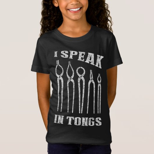 T-Shirt Je parle en Tongs Blacksmith Tee Farrier Forge Cad (Devant)