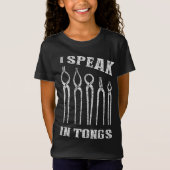 T-Shirt Je parle en Tongs Blacksmith Tee Farrier Forge Cad (Devant)