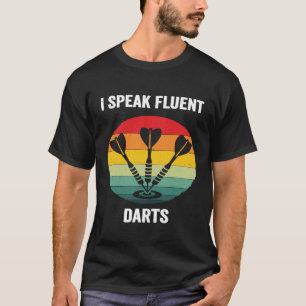 T-shirt Je Parle Fluent Darts Vintage Dartboard Jetant Gi