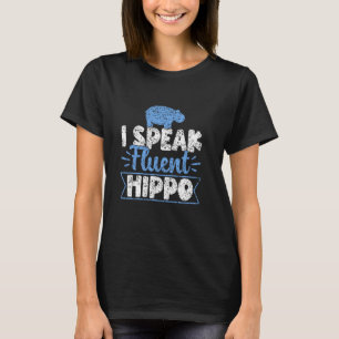T-shirt Je Parle Hippo Fluent Dire Hippopotam Hippopotam H
