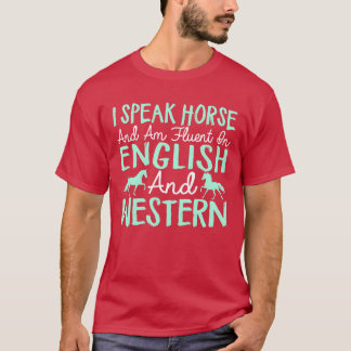 T-shirt Je parle Horse drôle