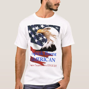T-shirt Je parle la chemise des hommes AMÉRICAINS fluides
