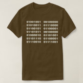 T-shirt Je parle programmeur de code binaire (Design devant)