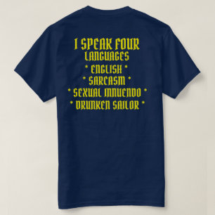 T-SHIRT JE PARLE QUATRE LANGUES