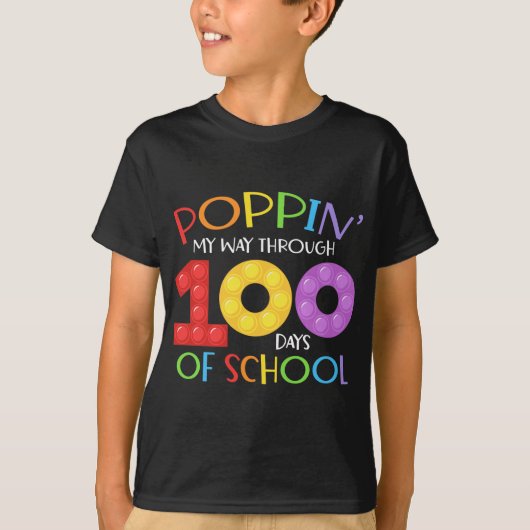 T-shirt Je passe 100 jours à l'école (Devant)