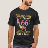 T-shirt Je Passe À Mon 66E Anniversaire Comme Un Patron He (Devant)