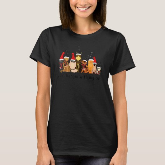 T-shirt Je Passe Juste Avec Mon Chat Santa Hat Felines (Devant)