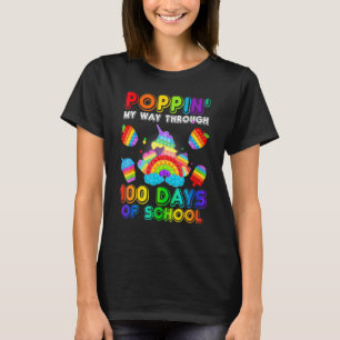 T-shirt Je Passe Mon Chemin À Travers 100 Jours D'École Po