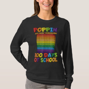 T-shirt Je Passe Mon Chemin À Travers 100 Jours D'École Po