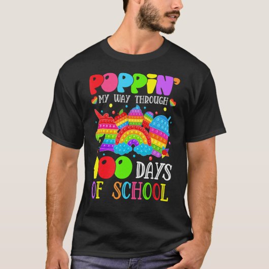 T-shirt Je Passe Mon Chemin À Travers 100 Jours D'École Po (Devant)