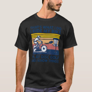 T-shirt Je Passe Mon Vélo Je Joue À Disque Golf Et Je Conn