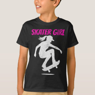 T-shirt Je patine comme une fille en skateboard Skateboard