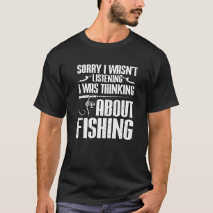 T-shirt Je pensais à la pêche Pêche