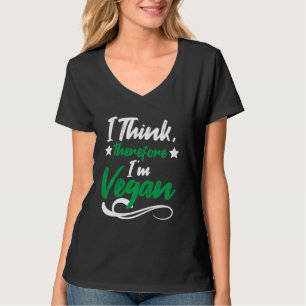 T-shirt Je Pense Donc Je M Vegan Vegan Vegetarian Végétari