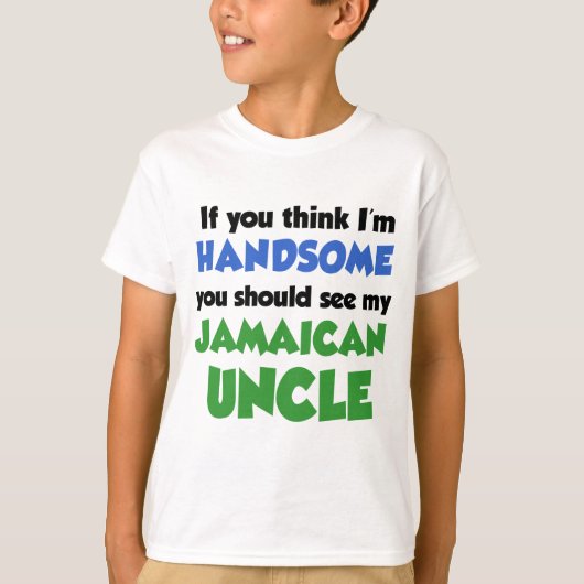 T-shirt Je pense être un beau oncle jamaïcain (Devant)