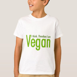 T-shirt Je pense.  Par conséquent je suis végétalien