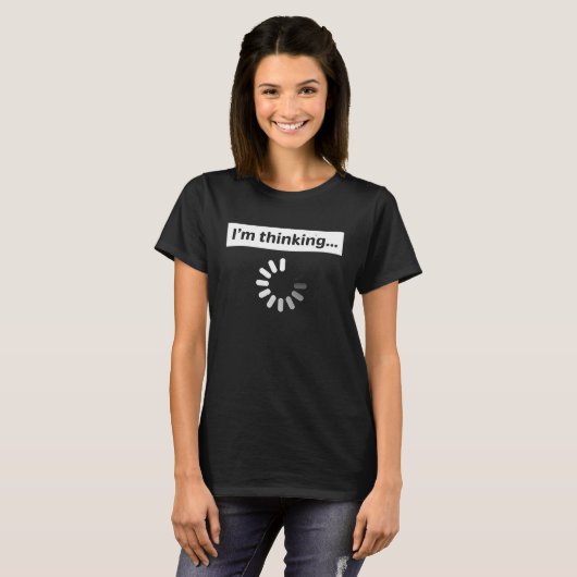 T-shirt Je pense programmeur informatique code de programm (Devant entier)
