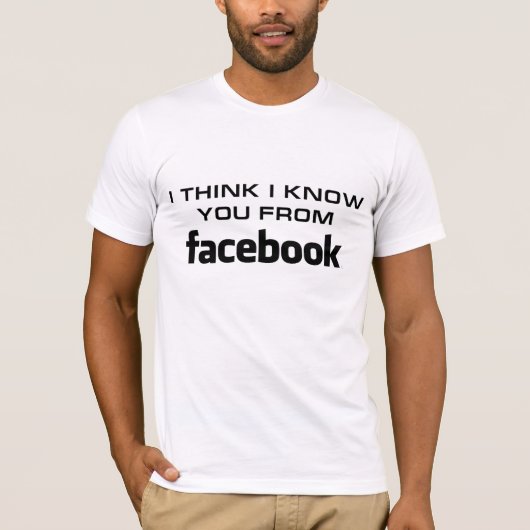 T-shirt Je pense que je sais u de Facebook (Devant)