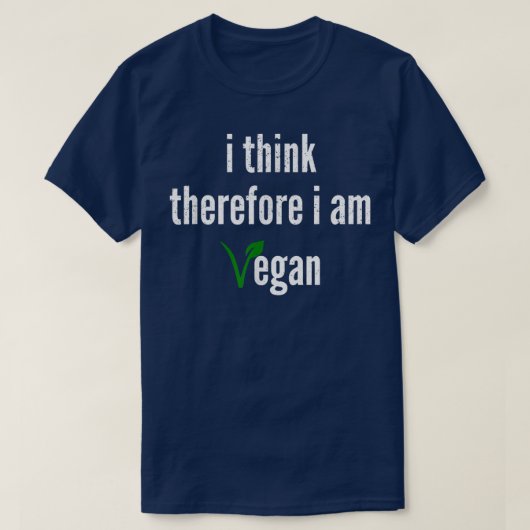 T-shirt Je Pense Que Je Suis Vegan. (Design devant)