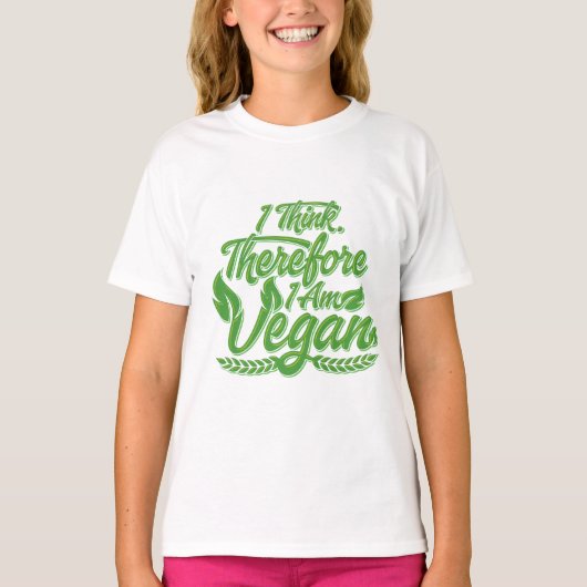 T-shirt Je Pense Que Je Suis Vegan. (Devant)