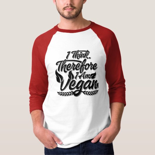 T-shirt Je Pense Que Je Suis Vegan. (Devant)
