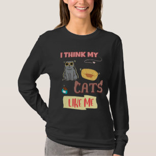 T-shirt Je Pense Que Mes Chats Comme Moi, Grossesse, Révél
