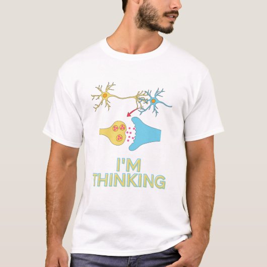 T-shirt Je pense Synapse - Neuroscience (Devant)