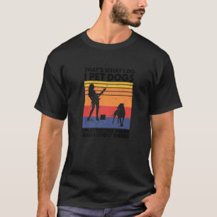 T-shirt Je Pet Chiens Je Joue À La Guitare Électrique Et J