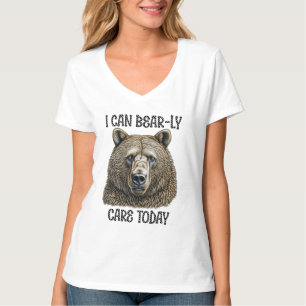 T-shirt Je peux à peine m'en soucier aujourd'hui Calembo