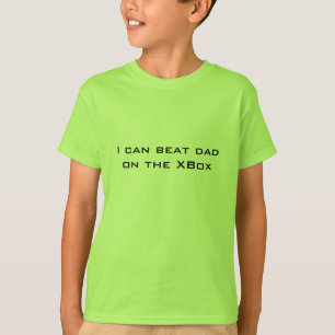 T-shirt Je peux battre le papa sur Xbox. Enfants drôles
