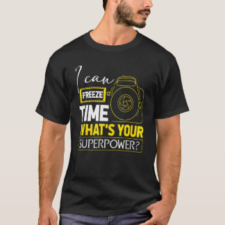 T-shirt Je peux congeler la caméra photographe de superpui