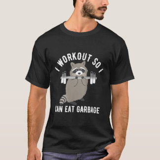 T-shirt Je Peux Donc Manger Garbage Raccoon Trash Panda en