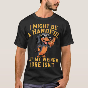 T-shirt Je peux être un peu difficile mais mon teckel ne l