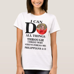 T-shirt Je peux faire tout ce que Christian photo Bible ve