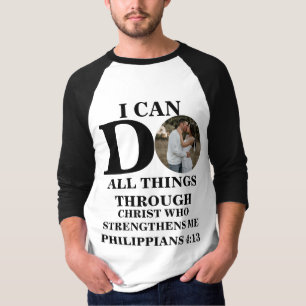 T-shirt Je peux faire tout ce que Christian photo Bible ve