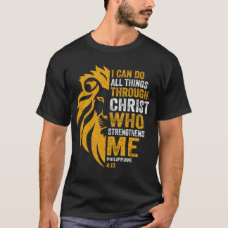 T-shirt Je Peux Faire Tout Par Le Christ Lion Philippian