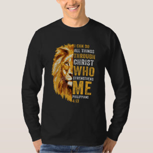 T-shirt Je peux faire toutes choses par Christ Jésus Lion 