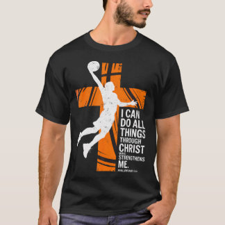 T-shirt Je peux faire toutes choses par Jésus-Christ Baske