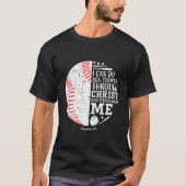 T-shirt Je Peux Faire Toutes Les Choses Cadeaux De Basebal (Devant)