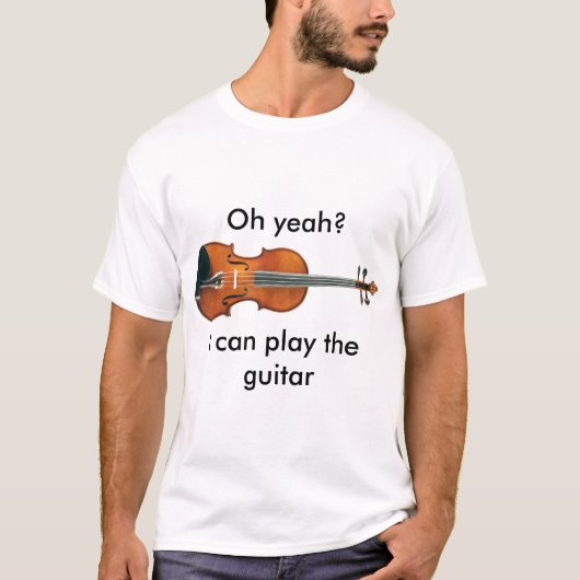 T-shirt Je peux jouer la guitare (Devant)