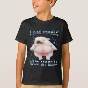 T-shirt Je peux laver mon ventre Drôle de chien Nettoie mo