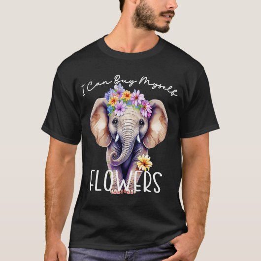 T-shirt Je Peux M'Acheter Fleurs Anti Valentine Sarcastiqu (Devant)