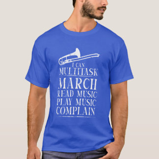 T-shirt Je peux multitâche marcher lire la musique jouer d